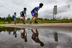 Inlineskater auf der Rennstrecke in OIberschleißheim